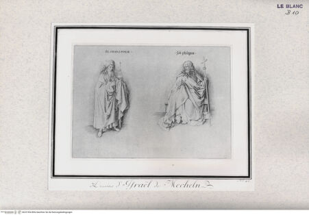 Vorderseite von Landesbildstelle Rheinland [http://creativecommons.org/publicdomain/mark/1.0/] Die Heiligen Jakobus Maior und Philippus (aus der Serie von 6 Blatt über die Apostel) - Cab. Praun - , bh331954. Foto.