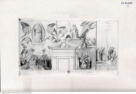 Vorderseite von Landesbildstelle Rheinland [http://creativecommons.org/publicdomain/mark/1.0/] Fragmente ihrer Gemälde (Bl. XL aus 'Pitture a fresco del Campo Santo di Pisa..') - , bh331956. Foto.