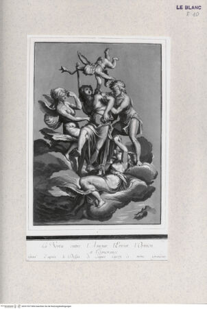 Vorderseite von Landesbildstelle Rheinland [http://creativecommons.org/publicdomain/mark/1.0/] Tugend kämpft gegen Liebe, Irrtum, Dünkel, Unwissenheit (Cab. Praun) - , bh331957. Foto.