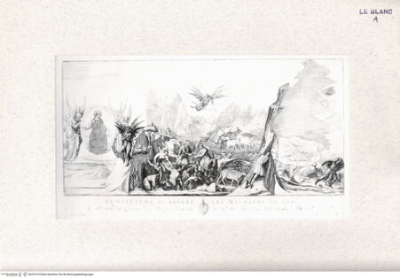 Vorderseite von Landesbildstelle Rheinland [http://creativecommons.org/publicdomain/mark/1.0/] Die Unglücksfälle Hiobs (Bl. I aus 'Pitture a fresco del Campo Santo di Pisa...') - , bh331974. Foto.