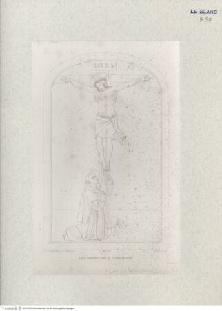 Vorderseite von Landesbildstelle Rheinland [http://creativecommons.org/publicdomain/mark/1.0/] Ernst Förster, 'Leben und Werke des Fra Giovanni Angelico de Fiesole'. Eine Monographie mit 22 Abb., Regensburg 1859Das Gebet des Heiligen Dominikus (Taf. I linke Abbildung) - , bh331989. Foto.