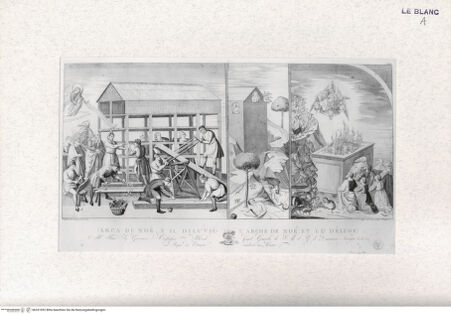 Vorderseite von Landesbildstelle Rheinland [http://creativecommons.org/publicdomain/mark/1.0/] Die Arche Noahs und die Sintflut (Bl. XVIII aus 'Pitture a fresco del Campo Santo di Pisa ..') - , bh331992. Foto.