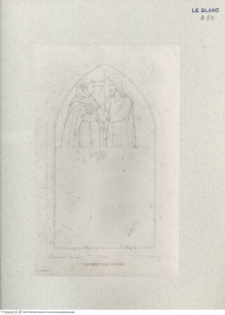 Vorderseite von Landesbildstelle Rheinland [http://creativecommons.org/publicdomain/mark/1.0/] Ernst Förster, 'Leben und Werke des Fra Giovanni Angelico de Fiesole'. Eine Monographie mit 22 Abb., Regensburg 1859Christus als Pilger (Taf. I rechte Abbildung) - , bh331998. Foto.