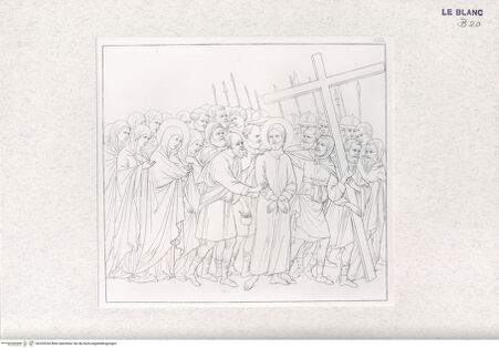 Vorderseite von Landesbildstelle Rheinland [http://creativecommons.org/publicdomain/mark/1.0/] Folge von 27 Blatt 'La Passione di Gesu Cristo nella Cattedrale di Siena'Blatt XIX - , bh332034. Foto.