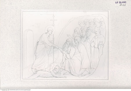 Vorderseite von Landesbildstelle Rheinland [http://creativecommons.org/publicdomain/mark/1.0/] Folge von 27 Blatt 'La Passione di Gesu Cristo nella Cattedrale di Siena'Blatt XXIII - , bh332038. Foto.