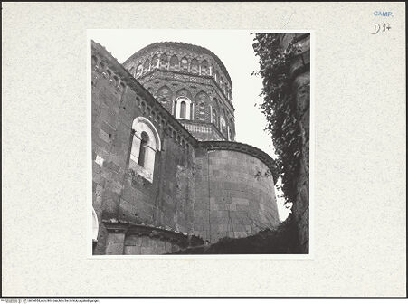 Vorderseite von Bibliotheca Hertziana [https://www.deutsche-digitale-bibliothek.de/content/lizenzen/rv-fz/] DuomoApsiden - Vierungskuppel und Mittelapsis, bh334054_recto. Foto: Lehmann-Brockhaus, Otto.