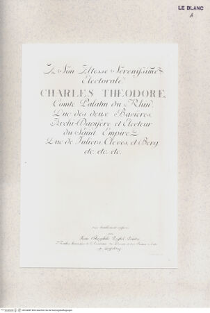 Vorderseite von Landesbildstelle Rheinland [http://creativecommons.org/publicdomain/mark/1.0/] Widmungsblatt zu Prestel: "Dessins des meilleurs Peintres d'Italie, d'Allemagne, et des Pays-Bas, du Cabinet de M. Paul Praun' (1780) - , bh334089. Foto.