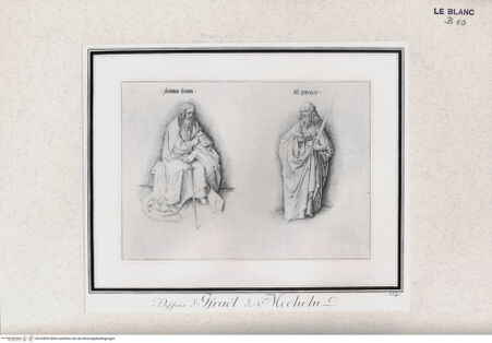 Vorderseite von Landesbildstelle Rheinland [http://creativecommons.org/publicdomain/mark/1.0/] Die Heiligen Simon und Paulus (aus der Serie von 6 Blatt über die Apostel) - Cab. Praun - , bh334095. Foto.