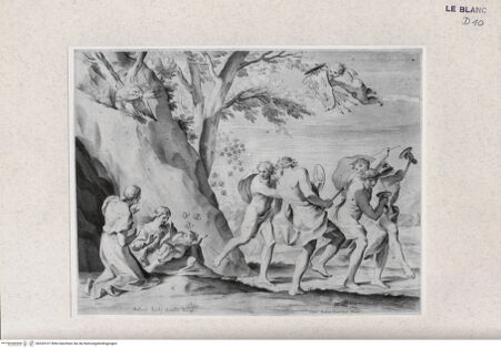 Vorderseite von Landesbildstelle Rheinland [http://creativecommons.org/publicdomain/mark/1.0/] Die Erziehung Jupiters - Allegorie auf das Wappen der Familie Barberini - , bh334107. Foto.