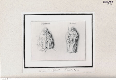 Vorderseite von Landesbildstelle Rheinland [http://creativecommons.org/publicdomain/mark/1.0/] Die Heiligen Jakobus Minor und Thomas (aus der Serie von 6 Blatt über die Apostel) - Cab. Praun - , bh334110. Foto.