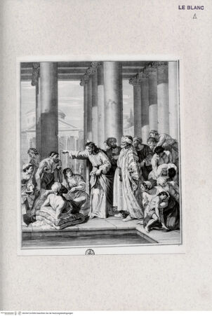 Vorderseite von Landesbildstelle Rheinland [http://creativecommons.org/publicdomain/mark/1.0/] Die Heilung des Gelähmten am Teich Bethesda (Piscina probatica) - , bh334124. Foto.