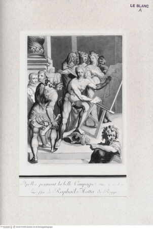 Vorderseite von Landesbildstelle Rheinland [http://creativecommons.org/publicdomain/mark/1.0/] Apelles zeichnet Campaspe (Cab. Praun) - , bh334133. Foto.