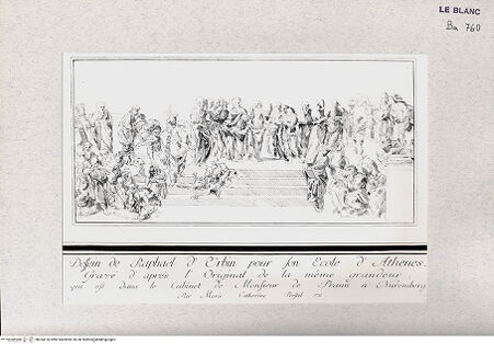 Vorderseite von Landesbildstelle Rheinland [http://creativecommons.org/publicdomain/mark/1.0/] Die Schule von Athen (Cabinet Praun) - , bh334136. Foto.