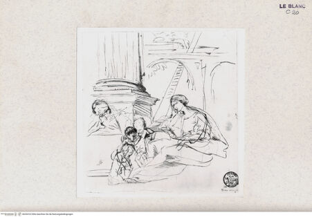 Vorderseite von Landesbildstelle Rheinland [http://creativecommons.org/publicdomain/mark/1.0/] Heilige Familie mit dem Johannesknaben - , bh334162. Foto.