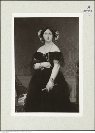 Vorderseite von National Gallery [https://www.deutsche-digitale-bibliothek.de/content/lizenzen/rv-ez/] Madame Moitessier (stehend) - , bh334919_recto. Foto.