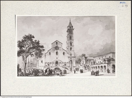 Vorderseite von National Gallery of Art, Washington [https://www.deutsche-digitale-bibliothek.de/content/lizenzen/rv-ez/] Ansicht der Kathedrale von Trani - Gesamtansicht, bh335084_recto. Foto.