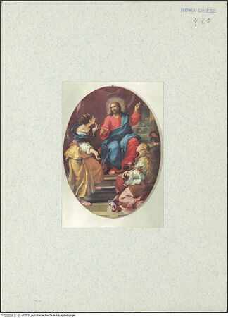Vorderseite von  [https://www.deutsche-digitale-bibliothek.de/content/lizenzen/rv-fz/] Christus um Haus von Maria und Martha - Gesamtansicht, bh335184_recto. Foto.