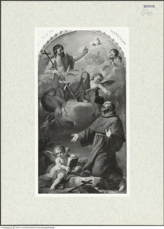 Vorderseite von Fedeli (Spoleto) [https://www.deutsche-digitale-bibliothek.de/content/lizenzen/rv-ez/] Der heilige Franz von Assisi und Johannes der Täufer - , bh336110_recto. Foto.