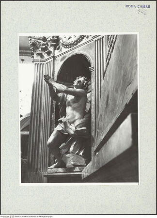 Vorderseite von Bibliotheca Hertziana [https://www.deutsche-digitale-bibliothek.de/content/lizenzen/rv-fz/] Daniel - Gesamtaufnahme mit Nische; Schrägsicht, bh336415_recto. Foto: Keller, Fritz-Eugen.