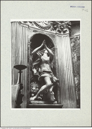 Vorderseite von Bibliotheca Hertziana [https://www.deutsche-digitale-bibliothek.de/content/lizenzen/rv-fz/] Daniel - Gesamtaufnahme mit Nische; Schrägsicht, bh336417_recto. Foto: Keller, Fritz-Eugen.