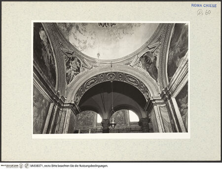 Vorderseite von Vasari [https://www.deutsche-digitale-bibliothek.de/content/lizenzen/rv-ez/] Santa Maria in AracoeliCappella di San Paolo - Innenansicht des Kapelleneingangs, Pendentifs und Eingangsbogen, bh338371_recto. Foto.