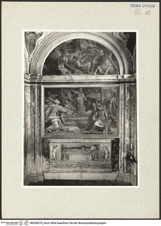 Vorderseite von Vasari [https://www.deutsche-digitale-bibliothek.de/content/lizenzen/rv-ez/] Santa Maria in AracoeliCappella di San Paolo - linke Wand, bh338372_recto. Foto.