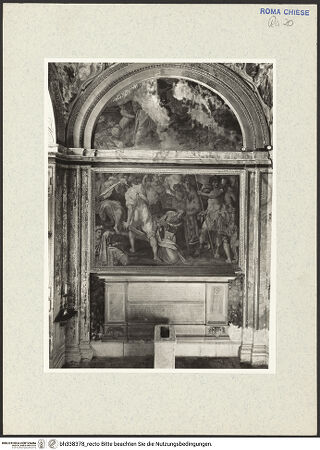 Vorderseite von Vasari [https://www.deutsche-digitale-bibliothek.de/content/lizenzen/rv-ez/] Santa Maria in AracoeliCappella di San Paolo - rechte Wand, bh338378_recto. Foto.