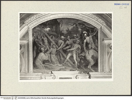 Vorderseite von Vasari [https://www.deutsche-digitale-bibliothek.de/content/lizenzen/rv-ez/] PassionszyklusLünettenbild: Kreuztragung - , bh338380_recto. Foto.