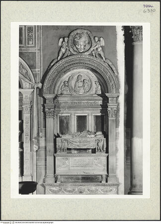 Vorderseite von Saskia Archive [https://www.deutsche-digitale-bibliothek.de/content/lizenzen/rv-ez/] Grabmal des Leonardo Bruni - , bh339084_recto. Foto.