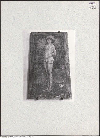 Vorderseite von Bibliotheca Hertziana [https://www.deutsche-digitale-bibliothek.de/content/lizenzen/rv-fz/] Heiliger Sebastian - Gesamtansicht, bh339086_recto. Foto: Alparone, Giuseppe.