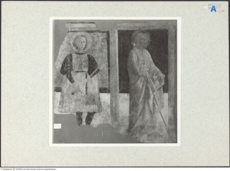 Vorderseite von Bibliotheca Hertziana [https://www.deutsche-digitale-bibliothek.de/content/lizenzen/rv-ez/] Ein heiliger Ritter und Jakobus der Ältere - , bh340930_recto. Foto: Hutzel, Max.