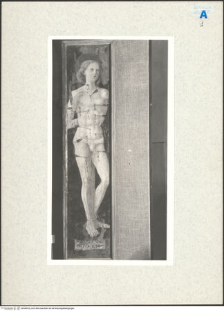Vorderseite von unbekannt [https://www.deutsche-digitale-bibliothek.de/content/lizenzen/rv-ez/] Der Heilige Sebastian - Gesamtansicht, bh340953_recto. Foto: Hutzel, Max.