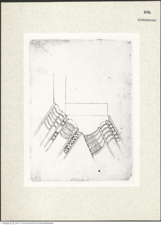 Vorderseite von Fogg Art Museum [https://www.deutsche-digitale-bibliothek.de/content/lizenzen/rv-ez/] Sogenanntes Sangallo SketchbookPerspektivische Teilansicht der unteren Partie eines Architravs - , bh341172_recto. Foto.