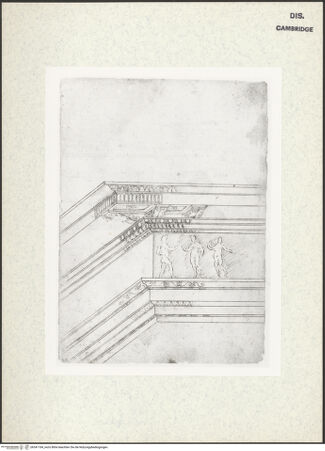 Vorderseite von Fogg Art Museum [https://www.deutsche-digitale-bibliothek.de/content/lizenzen/rv-ez/] Sogenanntes Sangallo SketchbookReich verziertes Gebälk - , bh341184_recto. Foto.