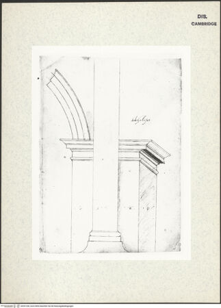 Vorderseite von Fogg Art Museum [https://www.deutsche-digitale-bibliothek.de/content/lizenzen/rv-ez/] Sogenanntes Sangallo SketchbookPilaster der dritten Ordnung des Colosseum - , bh341200_recto. Foto.