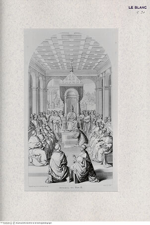 Vorderseite von Landesbildstelle Rheinland [http://creativecommons.org/publicdomain/mark/1.0/] Libreria Piccolomini - Serie der Geschichten aus dem Leben Pius' II.Äneas Piccolomini vor Papst Eugen IV. - , bh342634. Foto.