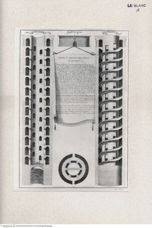 Vorderseite von Landesbildstelle Rheinland [http://creativecommons.org/publicdomain/mark/1.0/] Pozzo di San Patrizio (taf. XXXVIII aus Della Valle, G. 'Storia del Duomo di Orvieto', Roma 1791) - , bh342654. Foto.