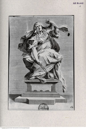 Vorderseite von Landesbildstelle Rheinland [http://creativecommons.org/publicdomain/mark/1.0/] Prudentia - Allegorie für das Grabmal Sixtus' V. (12 Blatt, siehe auch Antichi, Cesari, Salimbeni) - , bh342657. Foto.