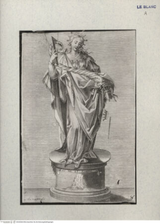 Vorderseite von Landesbildstelle Rheinland [http://creativecommons.org/publicdomain/mark/1.0/] Sapientia - Allegorie für das Grabmal Sixtus' V. (12 Blatt, siehe auch Cesari, Salimbeni, Zucchi) - , bh342666. Foto.