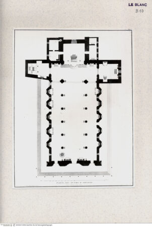 Vorderseite von Landesbildstelle Rheinland [http://creativecommons.org/publicdomain/mark/1.0/] Grundriß des Domes (Taf. I aus Della Valle, G. 'Storia del Duomo di Orvieto', Roma 1791) - , bh342674. Foto.