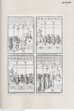 Vorderseite von Landesbildstelle Rheinland [http://creativecommons.org/publicdomain/mark/1.0/] Acht heilige Darstellungen auf dem Tabernakel des Domes von Orvieto (Taf. XXI aus Della Valle, G. 'Storia del Duomo di Orvieto'. Roma 1791) - , bh342722. Foto.