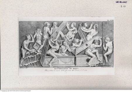 Vorderseite von Landesbildstelle Rheinland [http://creativecommons.org/publicdomain/mark/1.0/] Das Jüngste Gericht; (Taf. XVIII aus Della Valle, G. 'Storia del Duomo di Orvieto', Roma 1791) - , bh342725. Foto.