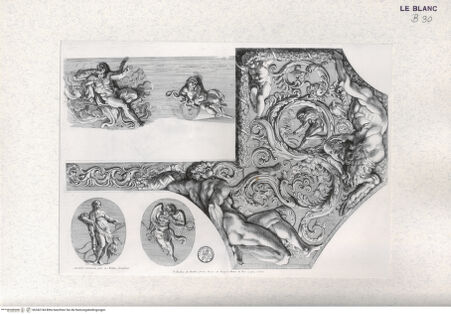 Vorderseite von Landesbildstelle Rheinland [http://creativecommons.org/publicdomain/mark/1.0/] Imagines Farnesinae Cubiculi; Stichfolge nach dem Freskenzyklus im Schlafgemach des Palazzo FarneseMythologische Darstellung - , bh342744. Foto.