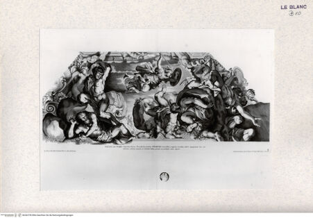 Vorderseite von Landesbildstelle Rheinland [http://creativecommons.org/publicdomain/mark/1.0/] Pallas und der Sturz der Giganten - Bl. 4 aus 'Barberinae Aulae..' - , bh342750. Foto.