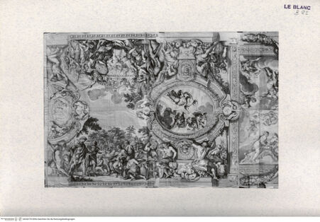 Vorderseite von Landesbildstelle Rheinland [http://creativecommons.org/publicdomain/mark/1.0/] Ausschnitte aus dem Freskenzyklus in der Galleria di Palazzo Pamphili, Rom; (Neptun beruhigt die Wellen, Äneas-Szenen, Tod des Turnus, Juno und Äolus, Venus und Vulkan, Apotheose des Äneas) - , bh342753. Foto.