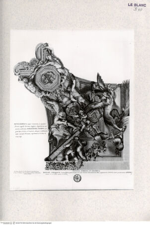 Vorderseite von Landesbildstelle Rheinland [http://creativecommons.org/publicdomain/mark/1.0/] Pallas und der Sturz der Giganten - Bl. 4 aus 'Barberinae Aulae..'Allegorie: Justitia - Bl. 7 - , bh342793. Foto.