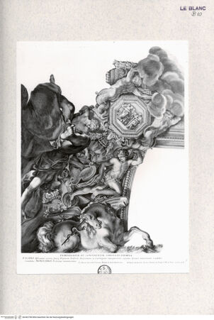 Vorderseite von Landesbildstelle Rheinland [http://creativecommons.org/publicdomain/mark/1.0/] Pallas und der Sturz der Giganten - Bl. 4 aus 'Barberinae Aulae..'Allegorie: Leidenschaft und Mäßigung - Bl. 9 - , bh342798. Foto.