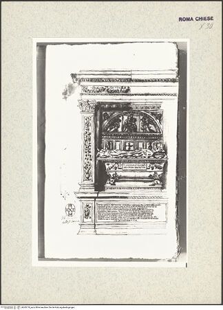 Vorderseite von Bibliotheca Hertziana [https://www.deutsche-digitale-bibliothek.de/content/lizenzen/rv-ez/] Codex AlbaniGrabmal des Kardinals Pietro Ferrici (1478) in Santa Maria sopra Minerva, Rom - , bh343779_recto. Foto.