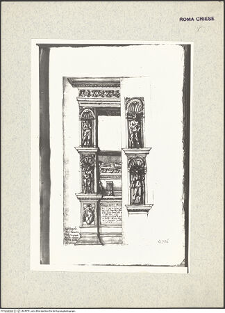 Vorderseite von Bibliotheca Hertziana [https://www.deutsche-digitale-bibliothek.de/content/lizenzen/rv-ez/] Codex AlbaniGrabmal des Kardinals  Astorgio Agnesi (1451) in Santa Maria sopra Minerva, Rom - , bh343781_recto. Foto.