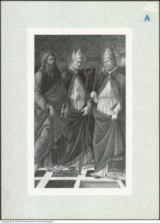 Vorderseite von Philadelphia Museum of Art [https://www.deutsche-digitale-bibliothek.de/content/lizenzen/rv-ez/] Ein Apostel, ein Bischof und ein Papst - , bh344380_recto. Foto.